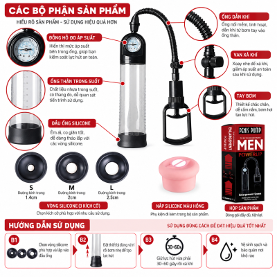 Máy tập dương vật Penis Enlargement Pump