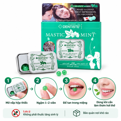 Kẹo dentiste Love Mint (hộp 20 viên)