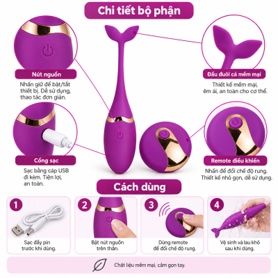 Trứng rung Private Massager (điều khiển xa)