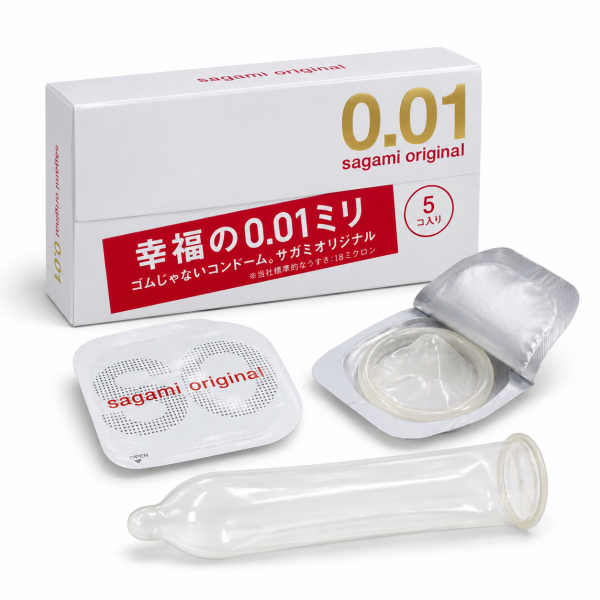 Bao cao su Sagami Original 0.01 (hộp 5 chiếc)