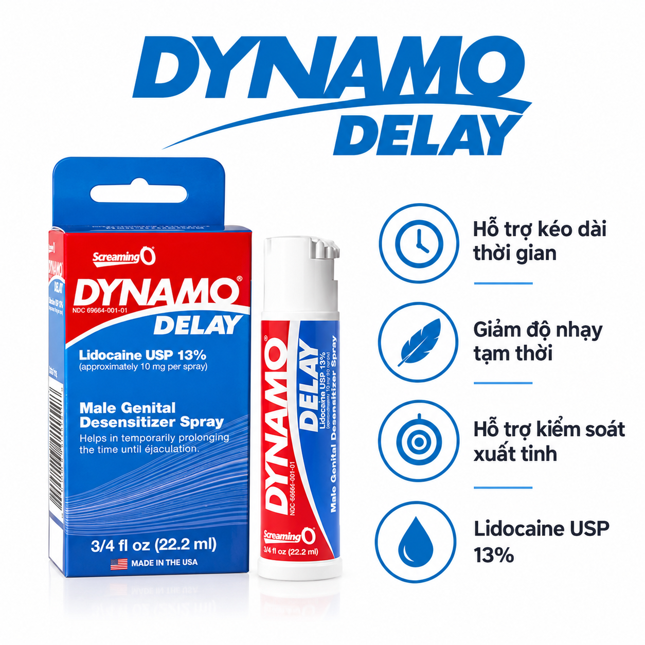 Chai xịt Dynamo Delay (chai 22,2ml)