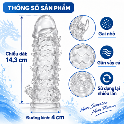 Bao cao su đôn dên vảy rồng