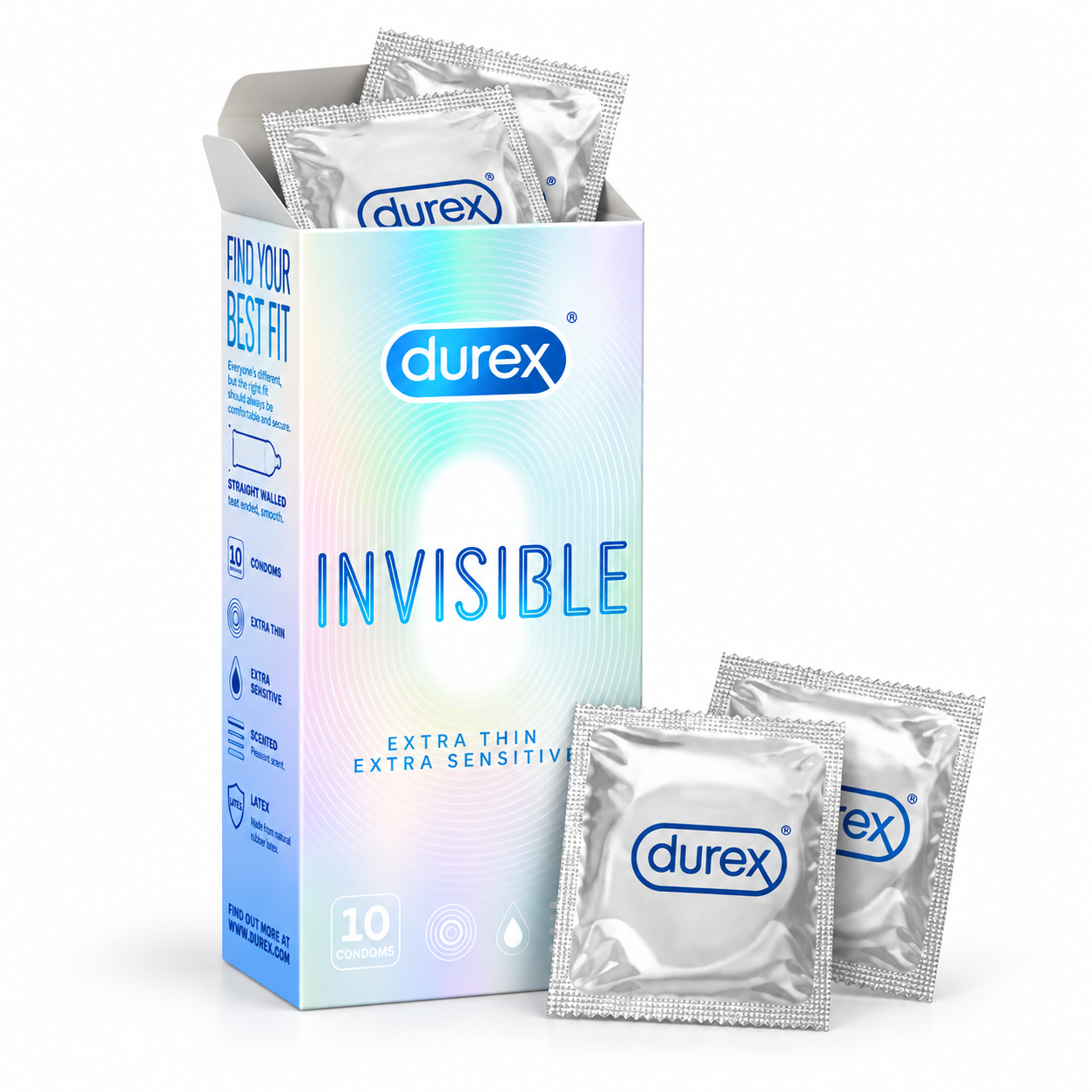 Bao cao su Durex Invisible (hộp 10 chiếc)