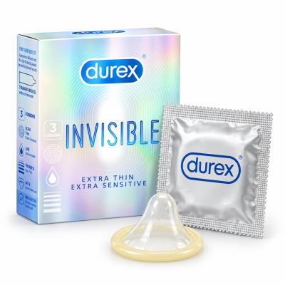 Bao cao su Durex Invisible (hộp 3 chiếc)