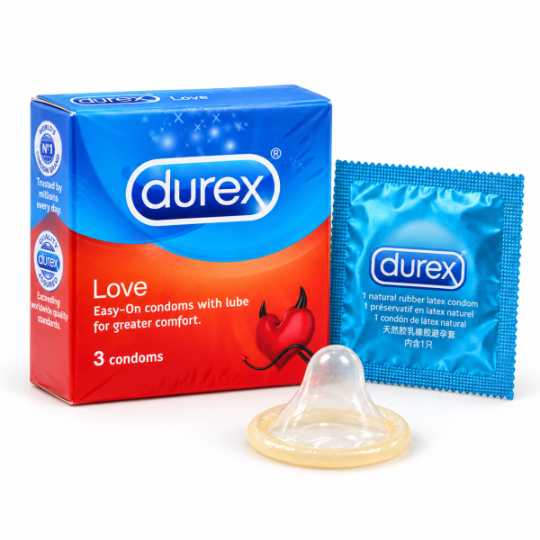 Bao cao su Durex Love (hộp 3 chiếc)