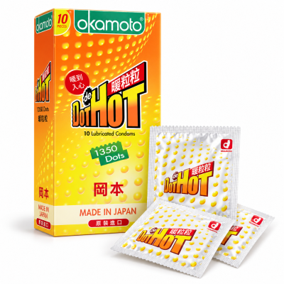 Bao cao su Okamoto Dot De Hot (hộp 10 chiếc)