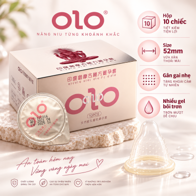 Bao cao su Olo hồng (hộp 10 chiếc)