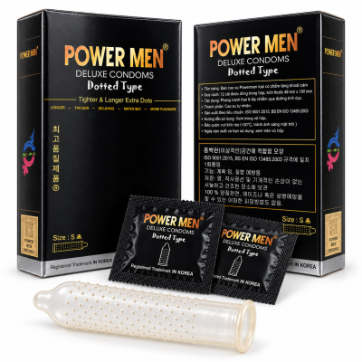 Bao cao su Power Men Dotted Type (hộp 12 chiếc)