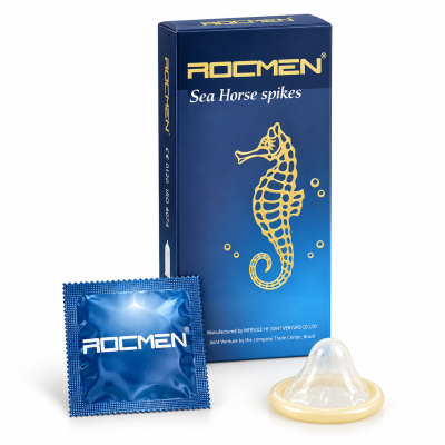 Bao cao su Rocmen cá ngựa xanh (hộp 10 chiếc)