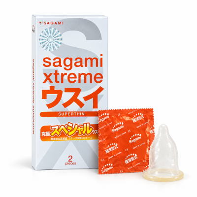 Bao cao su Sagami Xtreme Superthin (hộp 2 chiếc)