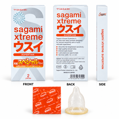 Bao cao su Sagami Xtreme Superthin (hộp 2 chiếc)