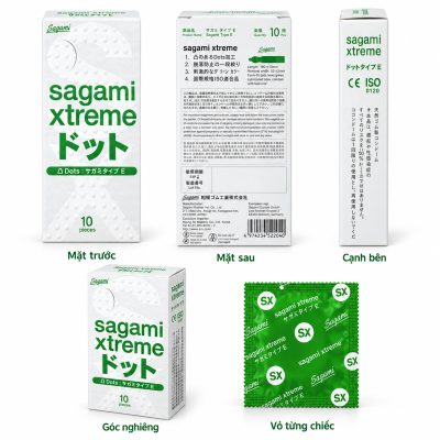 Bao cao su Sagami Xtreme White (hộp 10 chiếc)