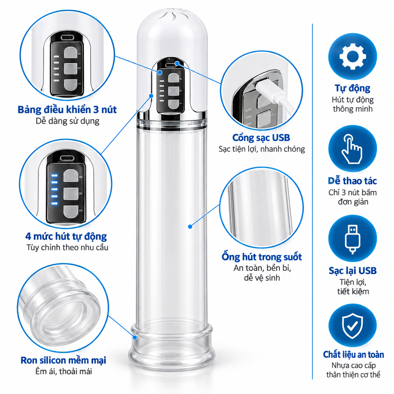 Máy tập to dương vật MT17