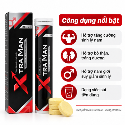Viên sủi Xtra Man (hộp 20 viên)