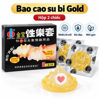 Bao cao su bi Gold (hộp 2 chiếc)