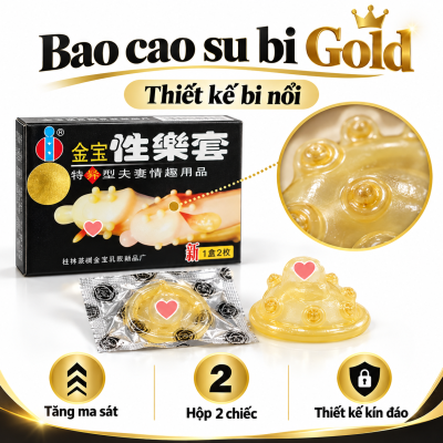 Bao cao su bi Gold (hộp 2 chiếc)
