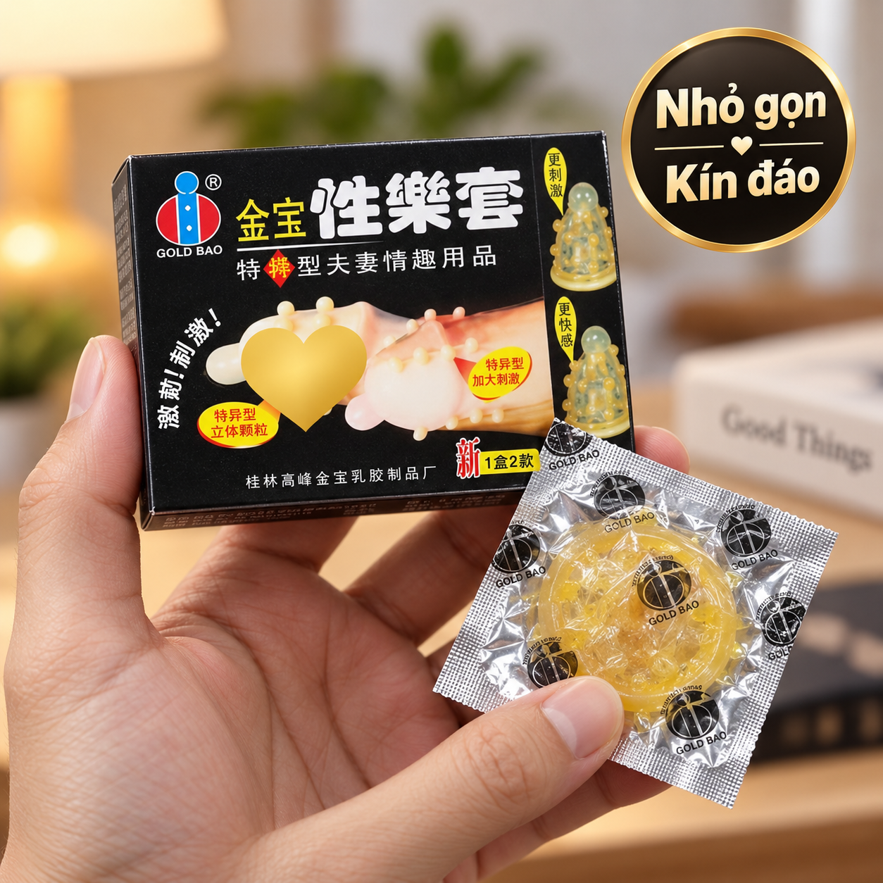 Bao cao su bi Gold (hộp 2 chiếc)