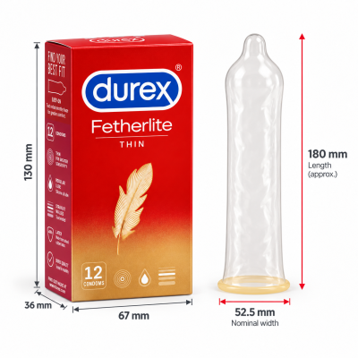 Bao cao su Durex Fetherlite (hộp 12 chiếc)