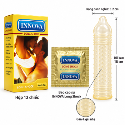 Bao cao su Innova vàng (hộp 12 chiếc)