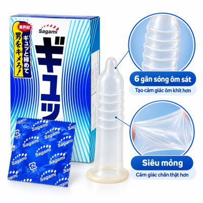 Bao cao su Sagami Tight Fit (hộp 10 chiếc)
