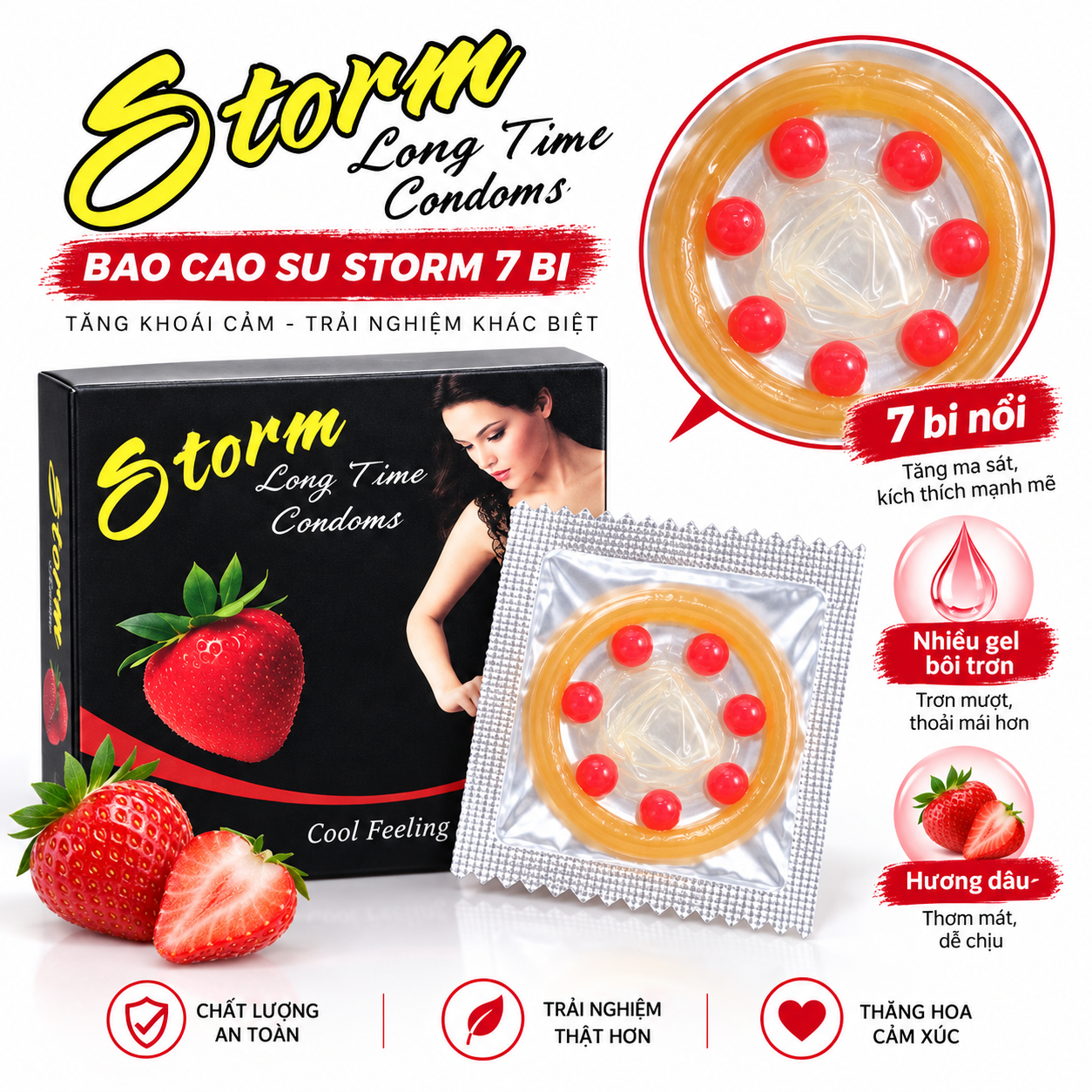 Bao cao su Storm 7 bi (hộp 10 bao)