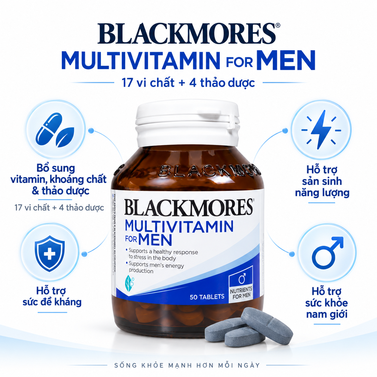 Viên uông Blackmores Multivitamin For Men