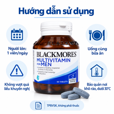 Viên uông Blackmores Multivitamin For Men