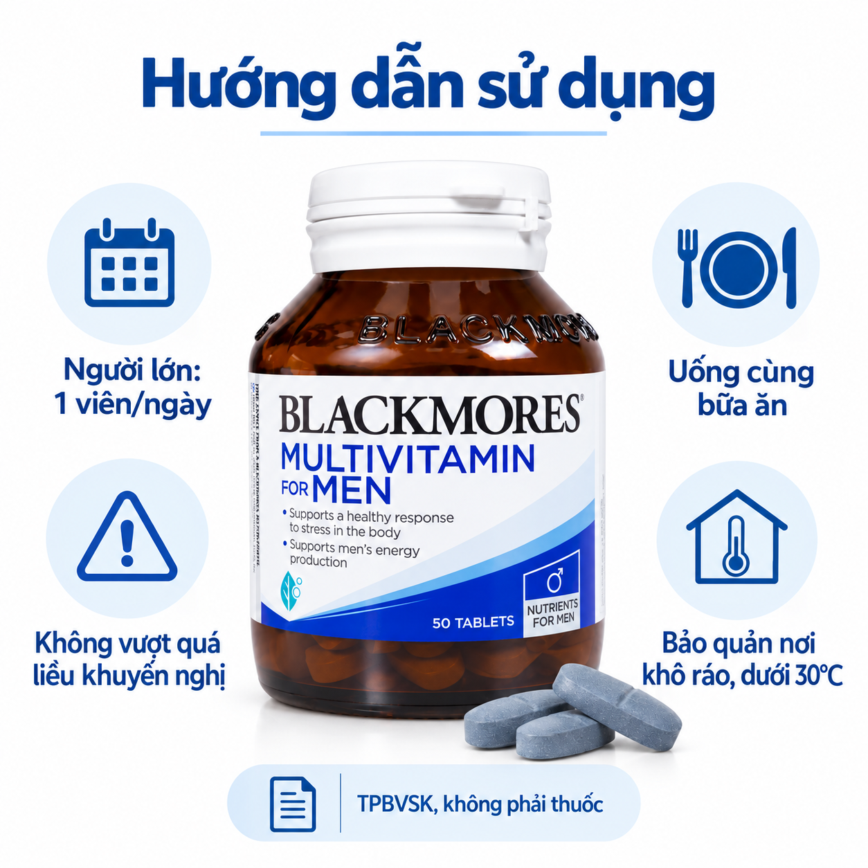 Viên uông Blackmores Multivitamin For Men