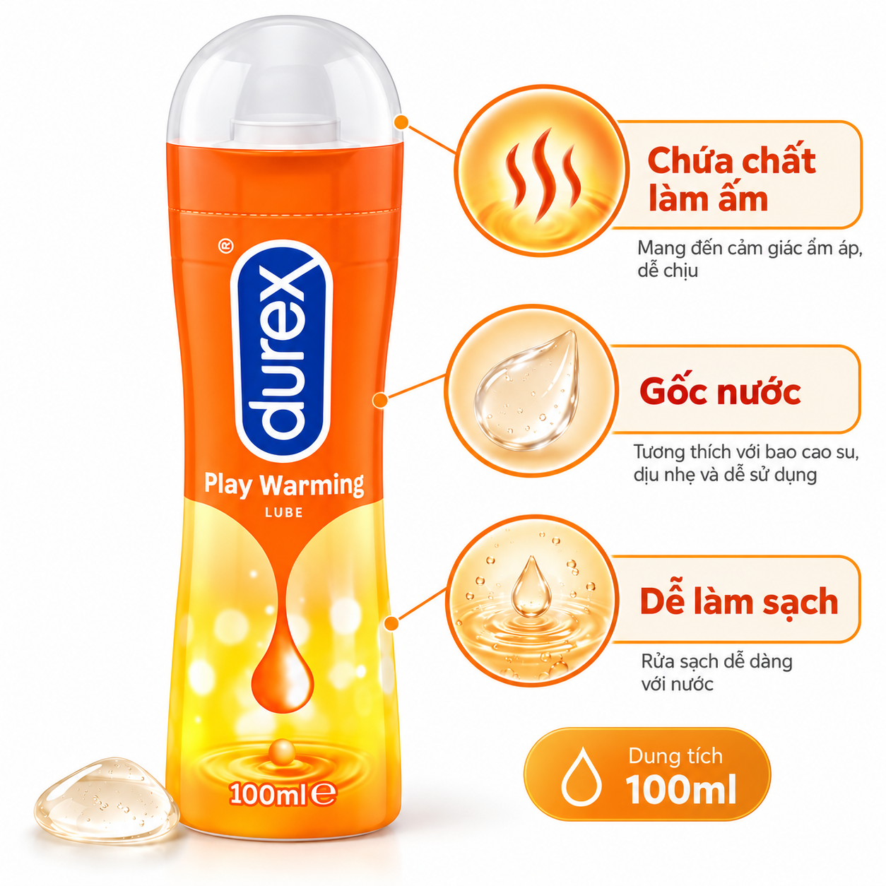 Gel bôi trơn Play Warming (tuýp 100ml)