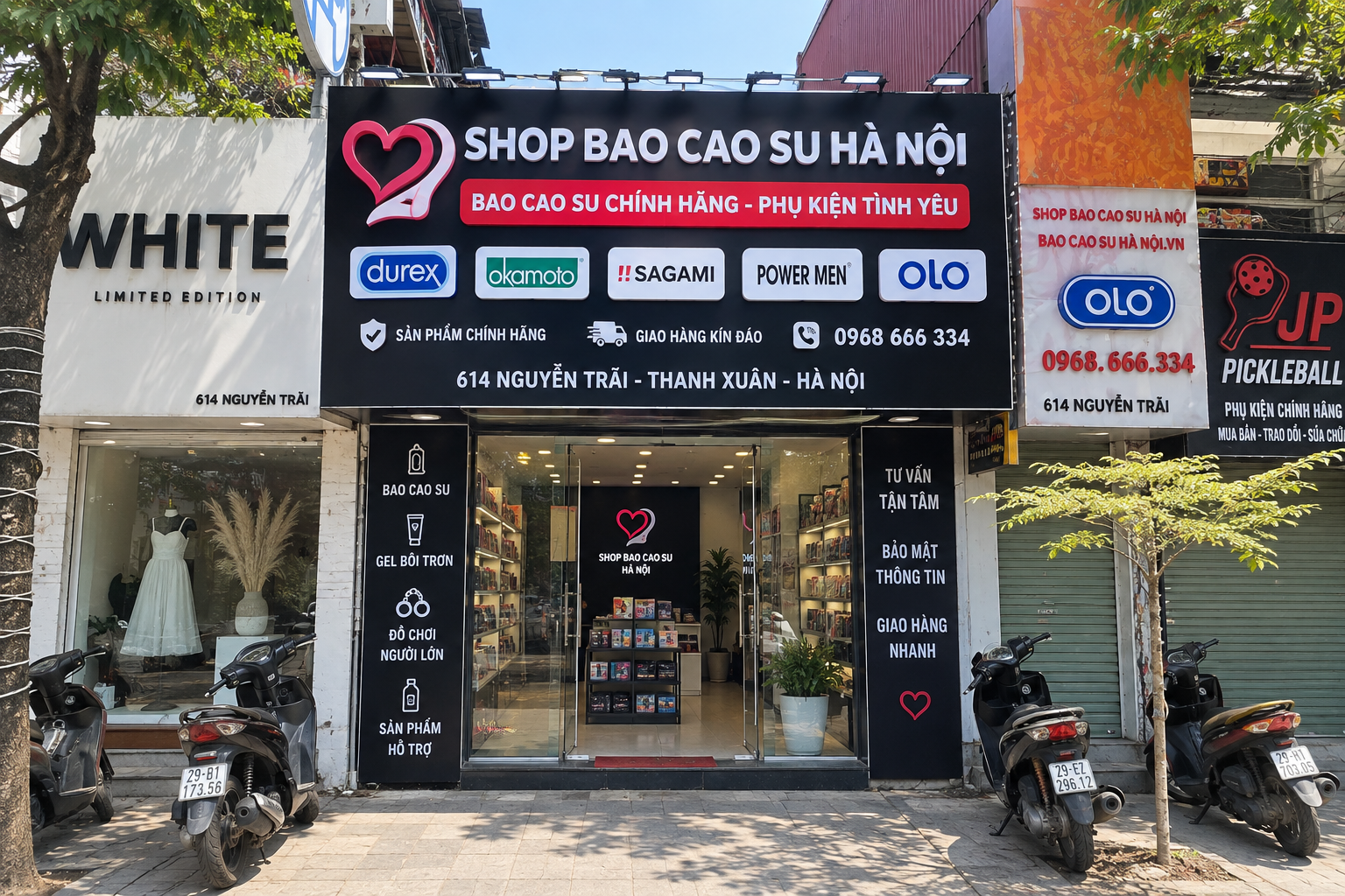 Shop Bao Cao Su Hà Nội hiện có nhiều điểm bán tiện lợi