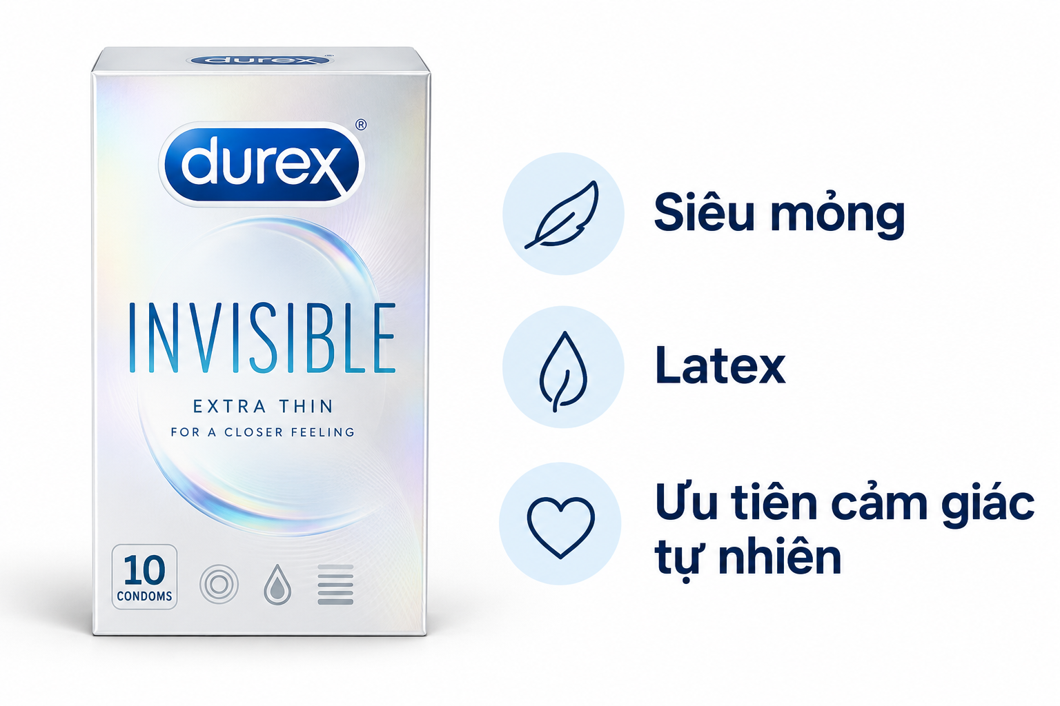 Bao cao su Durex Invisible – lựa chọn khi ưu tiên cảm giác mỏng Bao cao su Durex Invisible – lựa chọn khi ưu tiên cảm giác mỏng